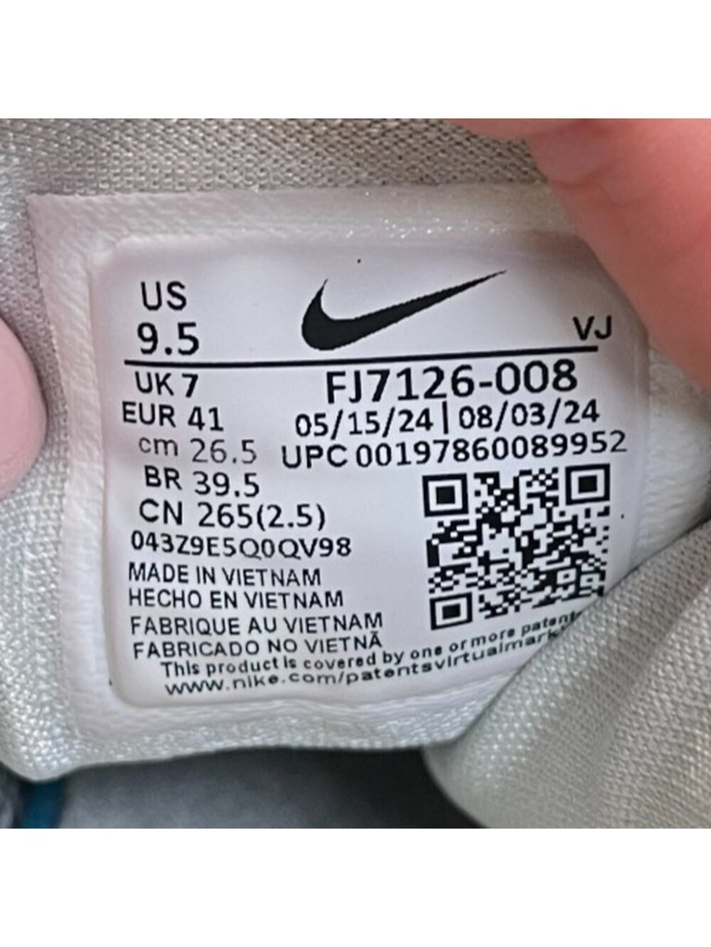 Nike Free Metcon 6 Womens Size 9.5 Silver Green Athletic Running Shoes Sneakers - Picture 9 of 10